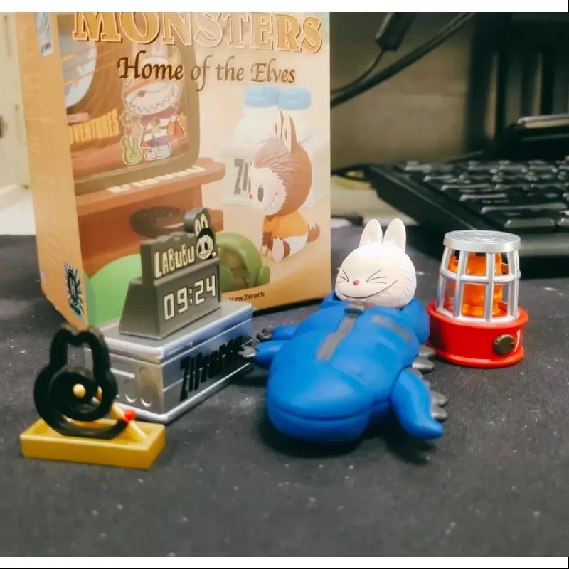 Labubu The Monsters Home of the Elves Series Laze in Bed