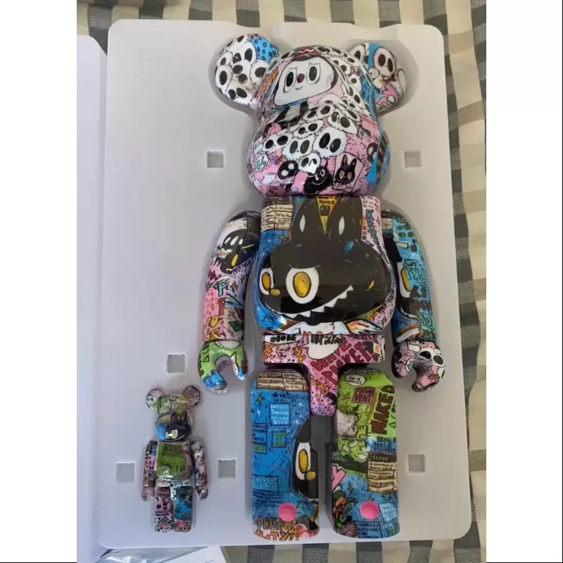 Labubu The Monsters Kasing Lung x Bearbrick 400% u0026 100% Set LIMITED