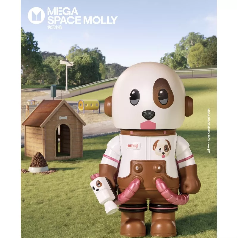 MEGA SPACE MOLLY 100% X emoji Series HAPPY PUPPY