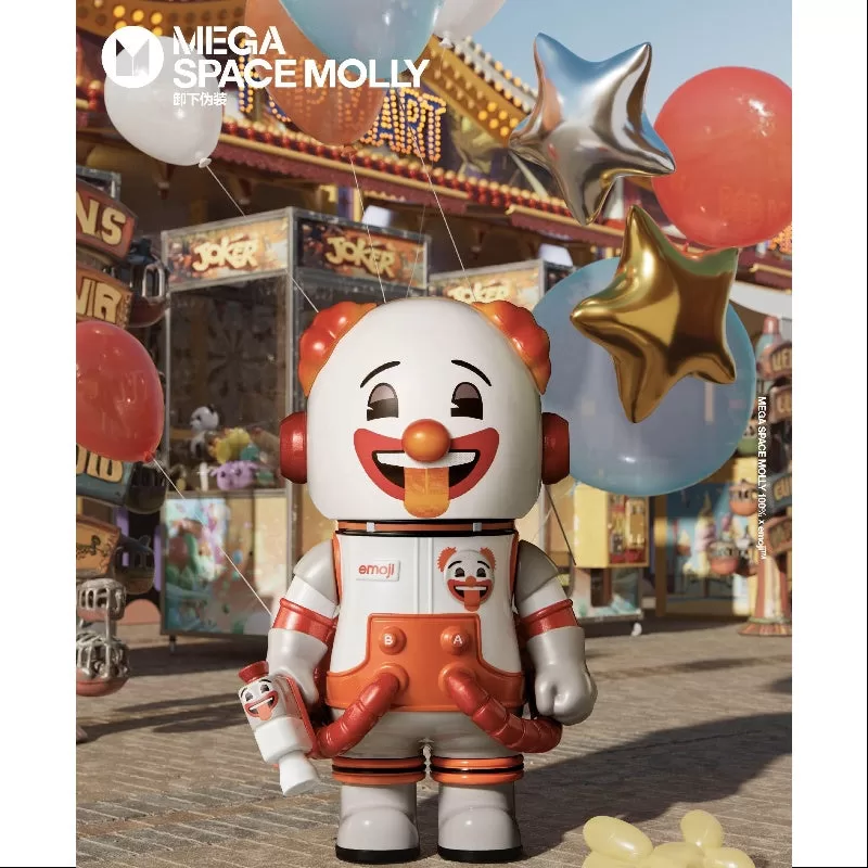 MEGA SPACE MOLLY 100% X emoji Series WHY SO SERIOUS