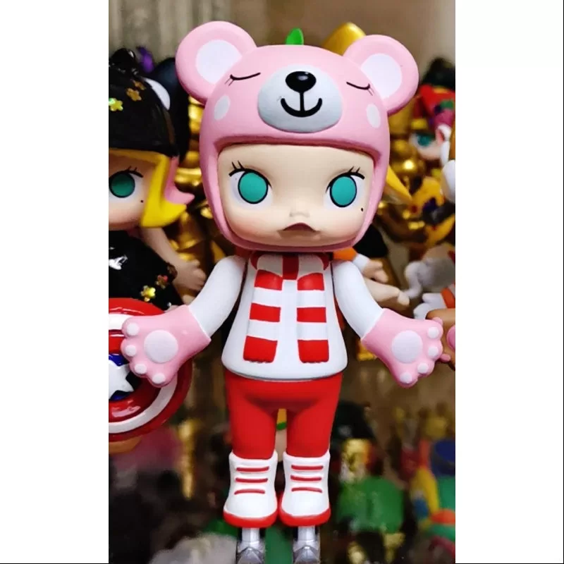 MOLLY Merry Christmas 2017 Series Ice Skating Bear-Red