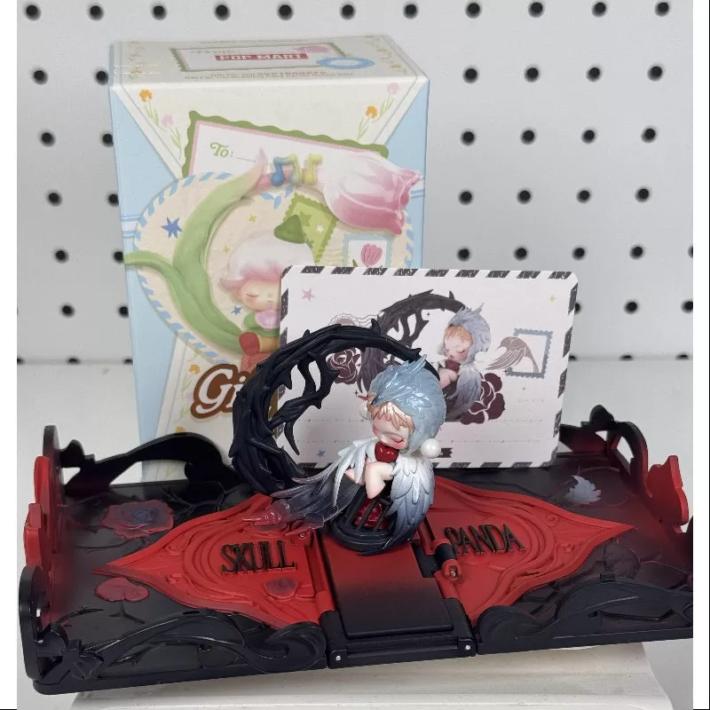 Skullpanda Pop Mart Gift For You Greeting Card Series Skullpanda Red Rose